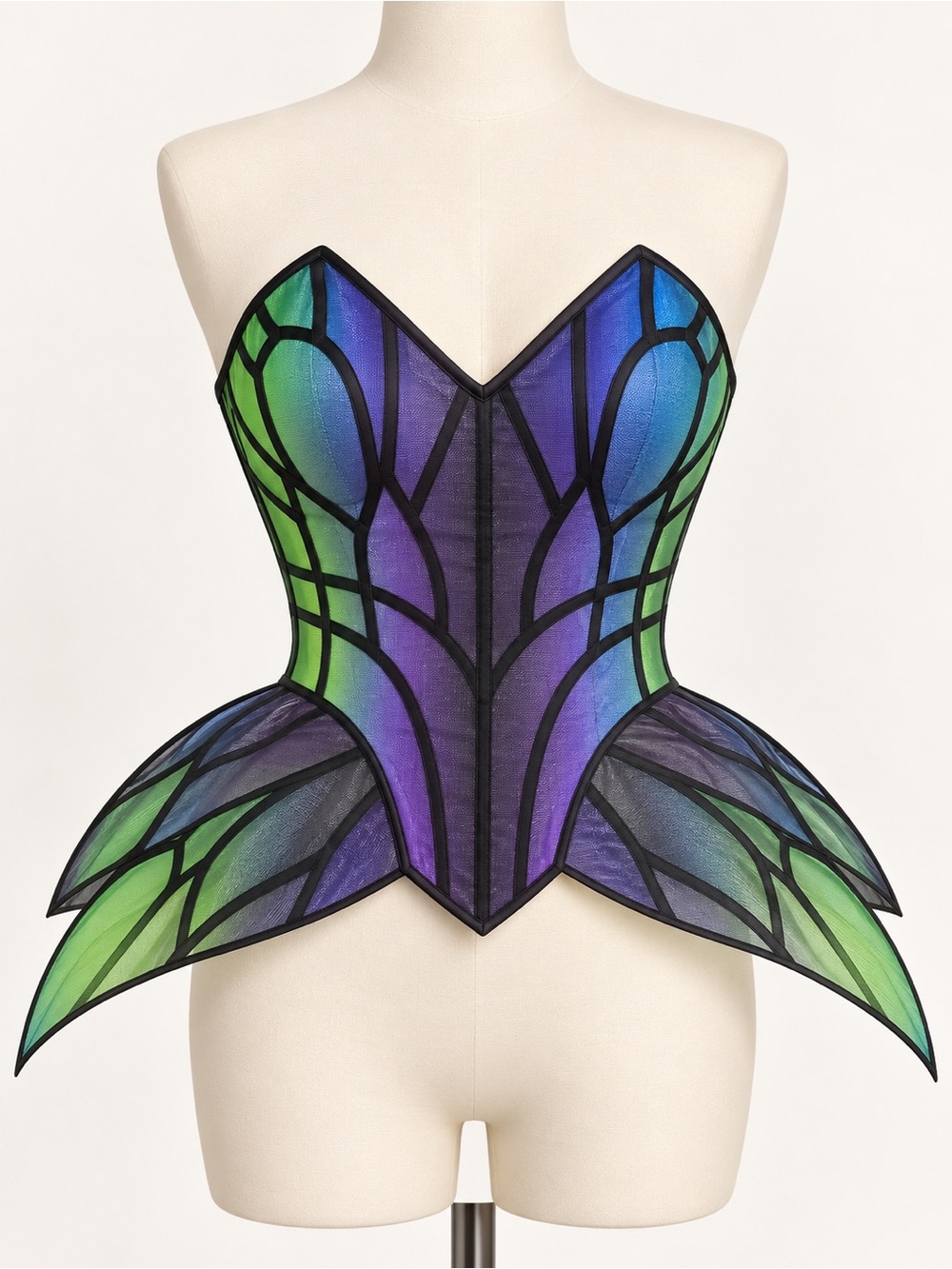 Amscan Green & Purple Stained-Glass Style Corset